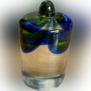 Mid Century Scandinavian Art Glass Paper Weight